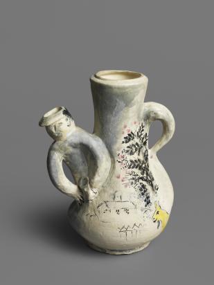 Le Paysan au puits III, 1953, Ceramic by Marc Chagall